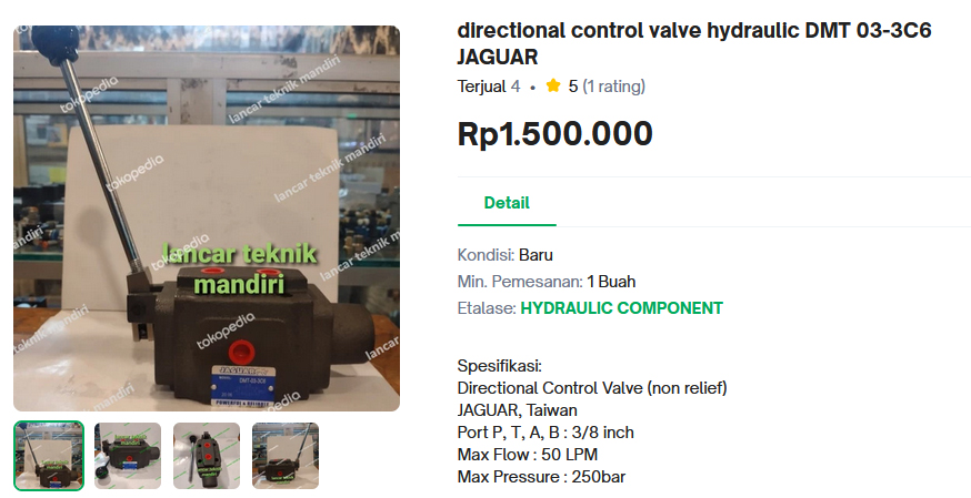hydraulic directional control valve