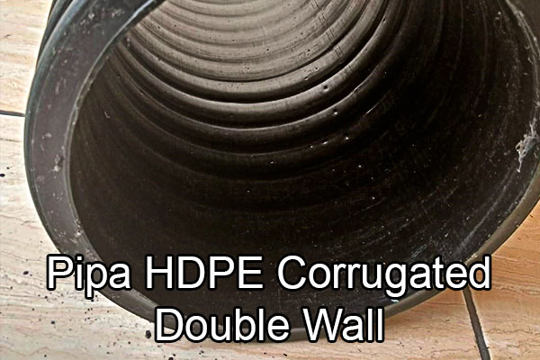 Pipa HDPE corrugated double wall tampak samping