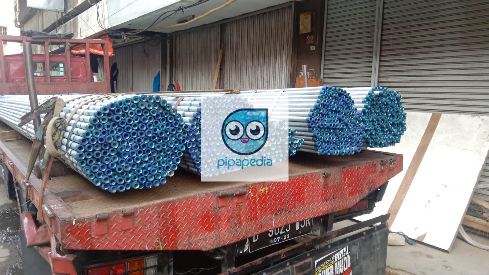 penampakan pipa galvanis medium untuk proyek perpipaan tahan karat