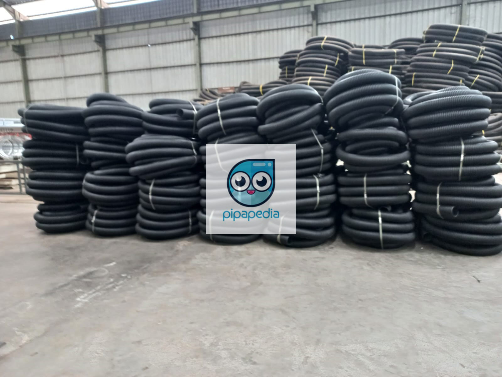 Foto pipa HDPE corrugated yang dipesan oleh klien PipaPedia