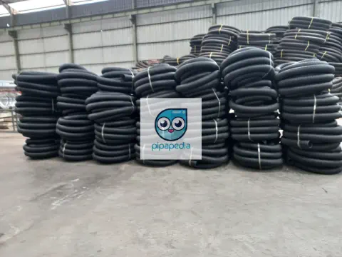 Foto pipa HDPE corrugated yang dipesan oleh klien PipaPedia