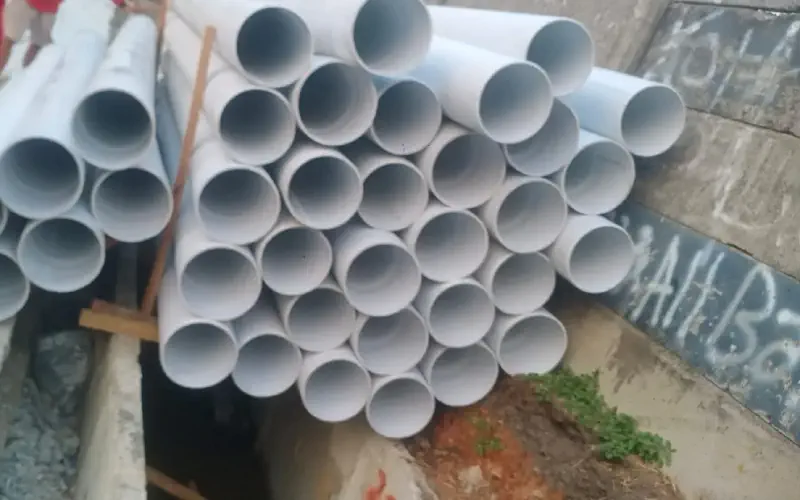 Proyek Drainase Trotoar - Pipa PVC - Meruya