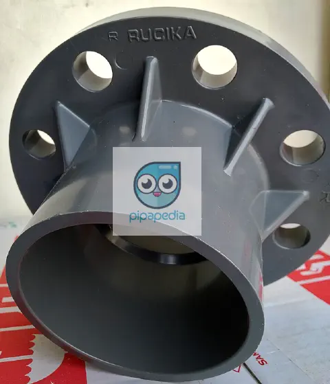 Flange PVC Rucika AW 3 inch dilihat dari samping atas