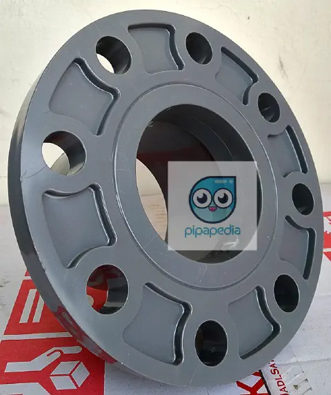 Flange PVC Rucika AW 3 inch dilihat dari samping bawah