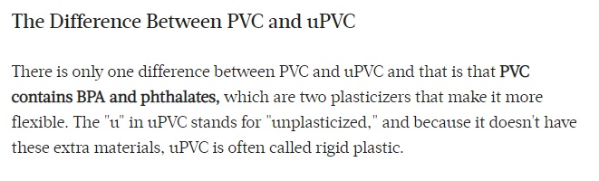 perbedaan senyawa PVC dan uPVC