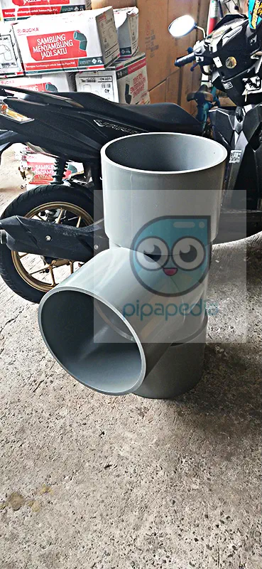 Tee PVC CM AW 12" dilihat dari samping tengah