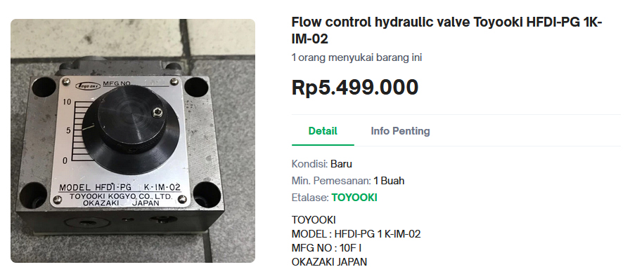 hydraulic flow control valve