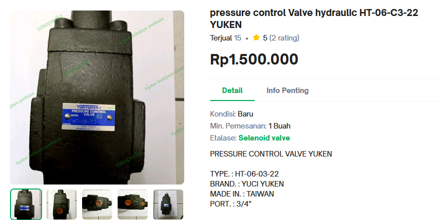 hydraulic pressure control valve